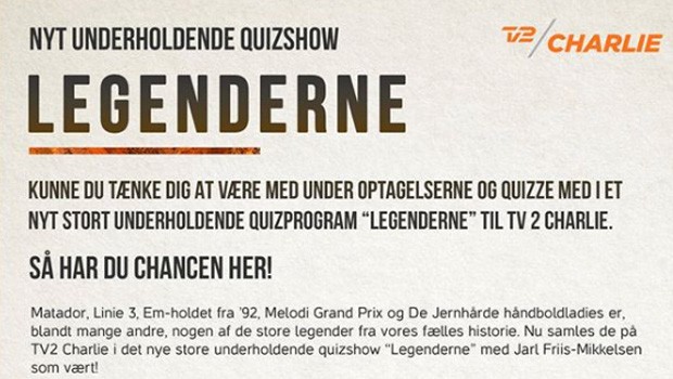 Invitation: Quiz mod Grand Prix-legenderne i nyt tv-show