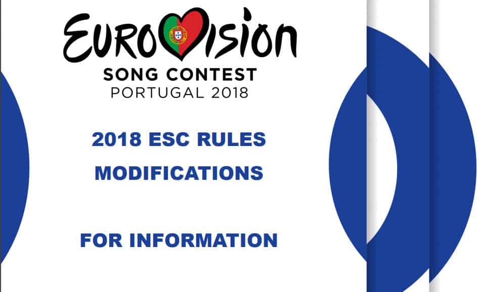 EBU: Ændrede regler for Eurovision Song Contest 2018