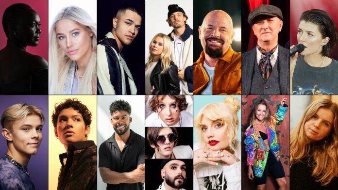 Melodifestivalen 2022 - de første 14 deltagere