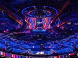 Eurovision scenen 2023 i MS Bank Arena Liverpool