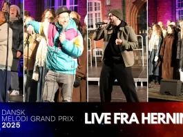 Herning varmer op til Dansk Melodi Grand Prix 2025. Onsdag aften var der koncert med Basim, det lokale kor Rumklang, SABA, Teit Samsø og resten af ensemblet fra HAIR.