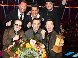 KAJ vinder Melodifestivalen 2025 med sangen Bara Bada Bastu.