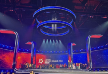 Sådan bliver Grand Prix-showet til: ”Det er verdens sjoveste arbejde” Dansk Melodi Grand Prix scenen 2025, Boxen i Herning.